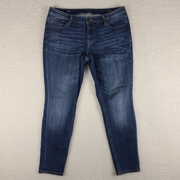 Vigoss Jeans Womens 14x29 Blue Classic Fit Jagger Skinny Dark Wash Denim * - Picture 1 of 15